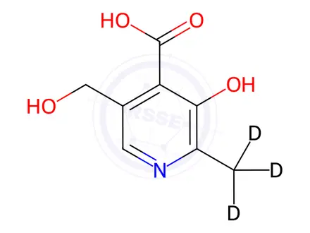Chemical structure of 4-Pyridoxic Acid-d3