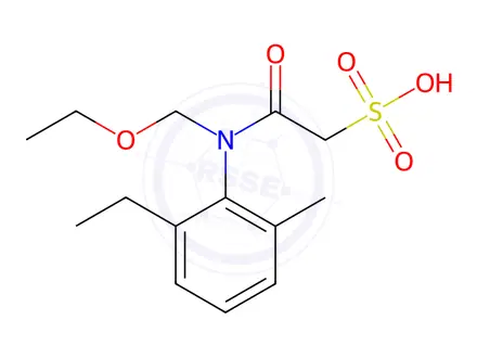 Chemical structure of Acetochlor ethane sulfonic acid (ESA) sodium salt