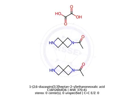 Chemical structure of 1-(2,6-diazaspiro[3.3]heptan-2-yl)ethanoneoxalic acid
