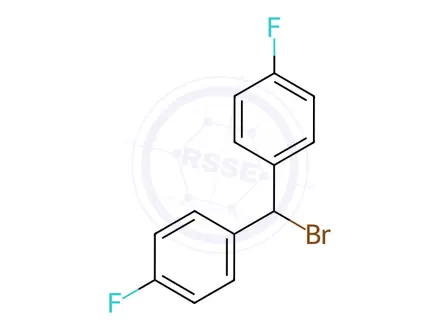 Chemical structure of 1,1'-(Bromomethylene)bis(4-fluorobenzene)