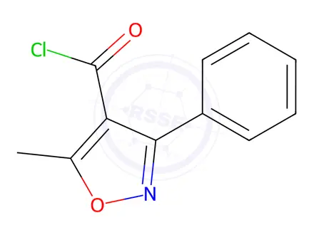 Chemical structure of 5-Methyl-3-phenylisoxazole-4-carbonyl Chloride