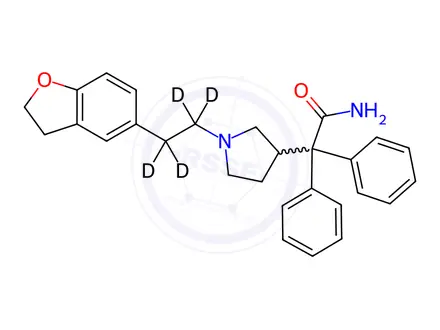 Chemical structure of rac Darifenacin-d4