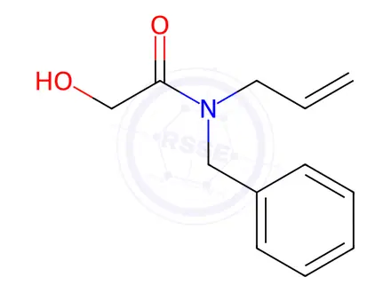 Chemical structure of Acetamide, 2-hydroxy-N-(phenylmethyl)-N-2-propen-1-yl-