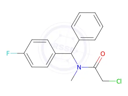 Chemical structure of 2-chloro-N-[(4-fluorophenyl)(phenyl)methyl]-N-methylacetamide
