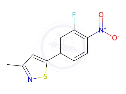 Chemical structure of 5-(3-Fluoro-4-nitrophenyl)-3-methyl-isothiazole