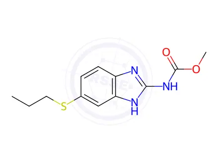 Chemical structure of Albendazole