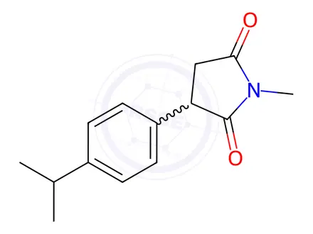 Chemical structure of 1-methyl-3-(4-(1-methylethyl)phenyl)-2,5-pyrrolidinedione
