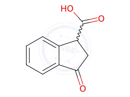 Chemical structure of 3-Oxoindane-1-carboxylic Acid