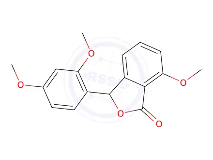 Chemical structure of 3-(2,4-Dimethoxyphenyl)-7-methoxyisobenzofuran-1(3H)-one