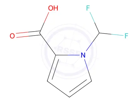 Chemical structure of 1-(difluoromethyl)-1H-pyrrole-2-carboxylic acid