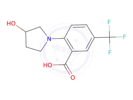 Chemical structure of 2-(3-Hydroxypyrrolidin-1-yl)-5-(trifluoromethyl)benzoic acid