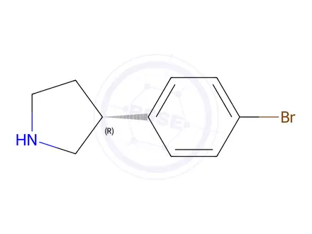 Chemical structure of (R)-3-(4-bromophenyl)pyrrolidine