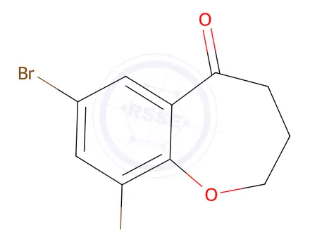 Chemical structure of 7,9-Dibromo-3,4-dihydrobenzo[b]oxepin-5(2H)-one