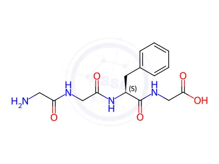 Chemical structure of (S)-2-(2-(2-(2-Aminoacetamido)acetamido)-3-phenylpropanamido)acetic acid