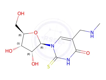 Chemical structure of 5-(Methylaminomethyl)-2-thiouridine