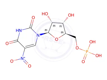 Chemical structure of 5-Nitrouridine-5'-Monophosphate