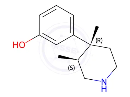 Chemical structure of (3S,4R)-3,4-Dimethyl-4-(3-hydroxyphenyl)piperidine