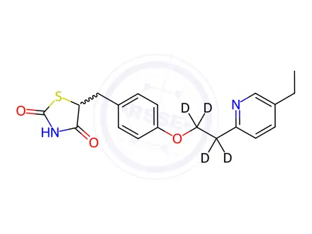 Chemical structure of Pioglitazone-d4 (major)