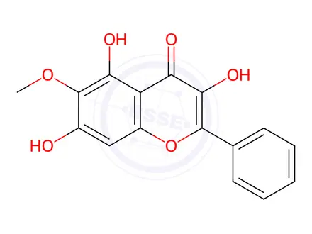 Chemical structure of 3,5,7-Trihydroxy-6-methoxyflavone