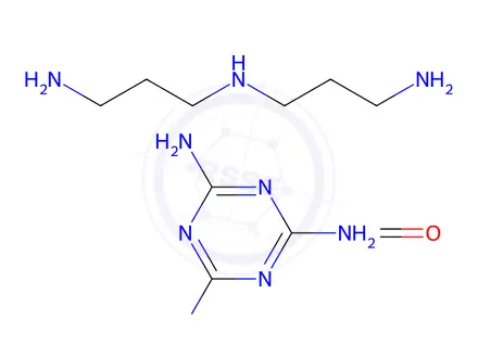 Chemical structure of Formaldehyde, polymer with N-(3-aminopropyl)-1,3-propanediamine and 1,3,5-triazine-2,4,6-triamine