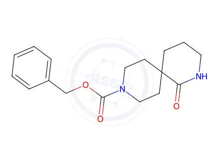 Chemical structure of Benzyl 1-Oxo-2,9-diazaspiro[5.5]undecane-9-carboxylate