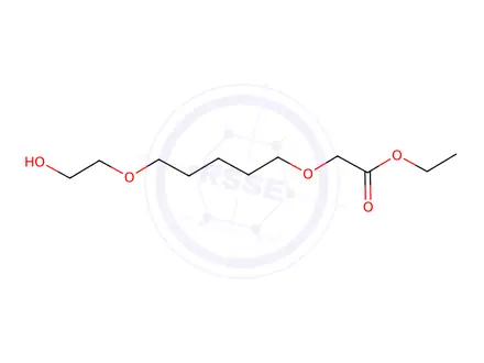 Chemical structure of Ethyl 2-((5-(2-hydroxyethoxy)pentyl)oxy)acetate