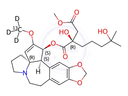 Chemical structure of Homoharringtonine-13C,d3
