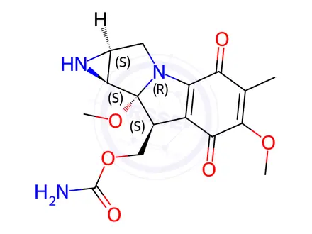 Chemical structure of Mitomycin A