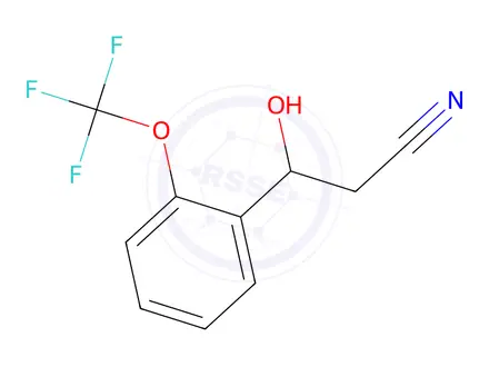 Chemical structure of 3-Hydroxy-3-(2-(trifluoromethoxy)phenyl)propanenitrile