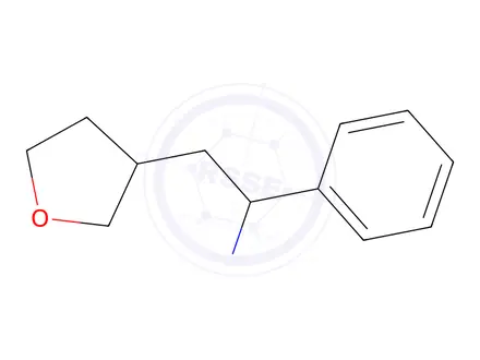 Chemical structure of 2-(oxolan-3-yl)-1-phenylethan-1-amine