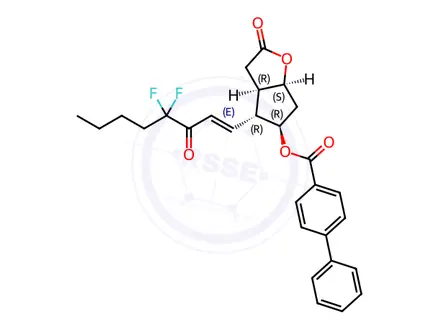 Chemical structure of [1,1-Biphenyl]-4-carboxylic acid [3aR-[3aa,4a(E),5b,6aa]]-4-(4,4-difluoro-3-oxo-1-octenyl)hexahydro-