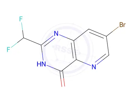 Chemical structure of 7-Bromo-2-(difluoromethyl)pyrido[3,2-d]pyrimidin-4(3H)-one