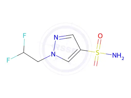 Chemical structure of 1-(2,2-difluoroethyl)-1H-pyrazole-4-sulfonamide