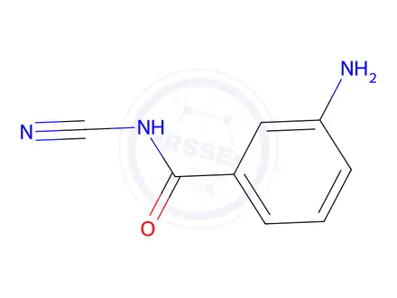 Chemical structure of Benzamide, 3-amino-N-cyano-(9CI)
