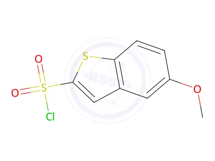 Chemical structure of 5-methoxybenzothiophene-2-sulfonyl chloride