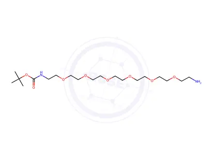 Chemical structure of t-Boc-N-amido-PEG6-amine