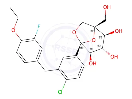 Chemical structure of Henagliflozin Proline Impurity 9