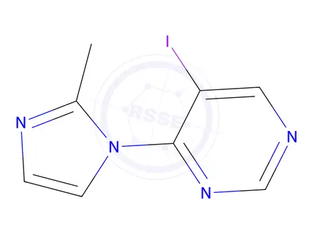 Chemical structure of 5-Iodo-4-(2-methyl-1H-imidazol-1-yl)pyrimidine