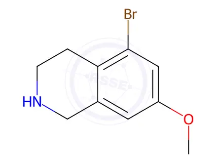 Chemical structure of Isoquinoline, 5-bromo-1,2,3,4-tetrahydro-7-methoxy-