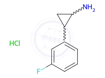 Chemical structure of 2-(3-Fluorophenyl)cyclopropan-1-amine Hydrochloride