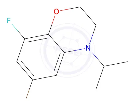 Chemical structure of 6-Bromo-8-fluoro-4-isopropyl-3,4-dihydro-2H-benzo[b][1,4]oxazine