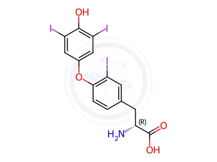 Chemical structure of Levothyroxine EP Impurity K (R-Isomer)