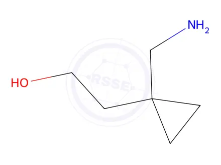 Chemical structure of 2-[1-(aminomethyl)cyclopropyl]ethan-1-ol