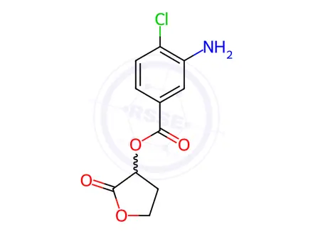 Chemical structure of 2-Oxotetrahydrofuran-3-yl 3-amino-4-chlorobenzoate