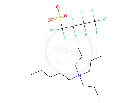 Chemical structure of 1-Pentanaminium, N,N,N-tripropyl-, 1,1,2,2,3,3,4,4,4-nonafluoro-1-butanesulfonate (1:1)
