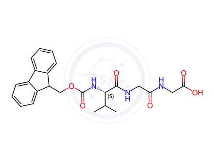 Chemical structure of (S)-1-(9H-Fluoren-9-yl)-5-isopropyl-3,6,9-trioxo-2-oxa-4,7,10-triazadodecan-12-oic acid