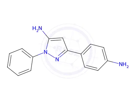 Chemical structure of 3-(4-Aminophenyl)-1-phenyl-1H-pyrazol-5-amine