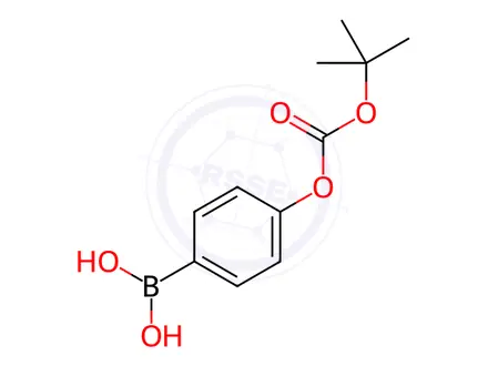 Chemical structure of (4-((Tert-butoxycarbonyl)oxy)phenyl)boronic acid