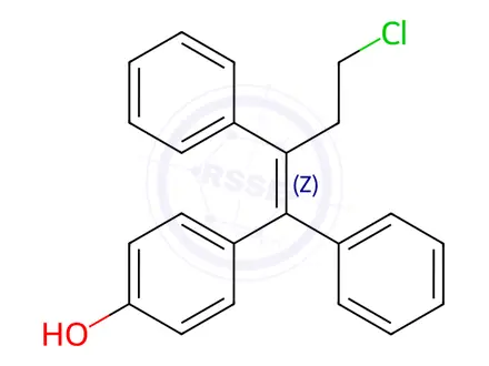 Chemical structure of Ospemifene Chloro Hydroxy Impurity