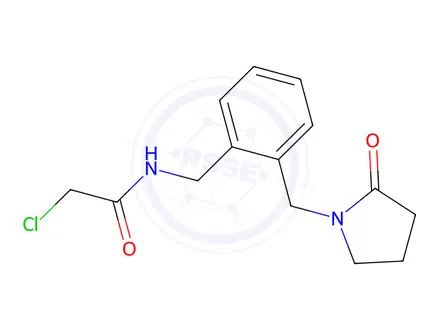 Chemical structure of 2-chloro-N-({2-[(2-oxopyrrolidin-1-yl)methyl]phenyl}methyl)acetamide